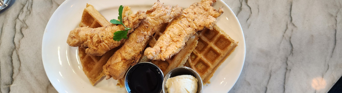 ChickenWaffles brunch credit Two45WaterfrontGrill