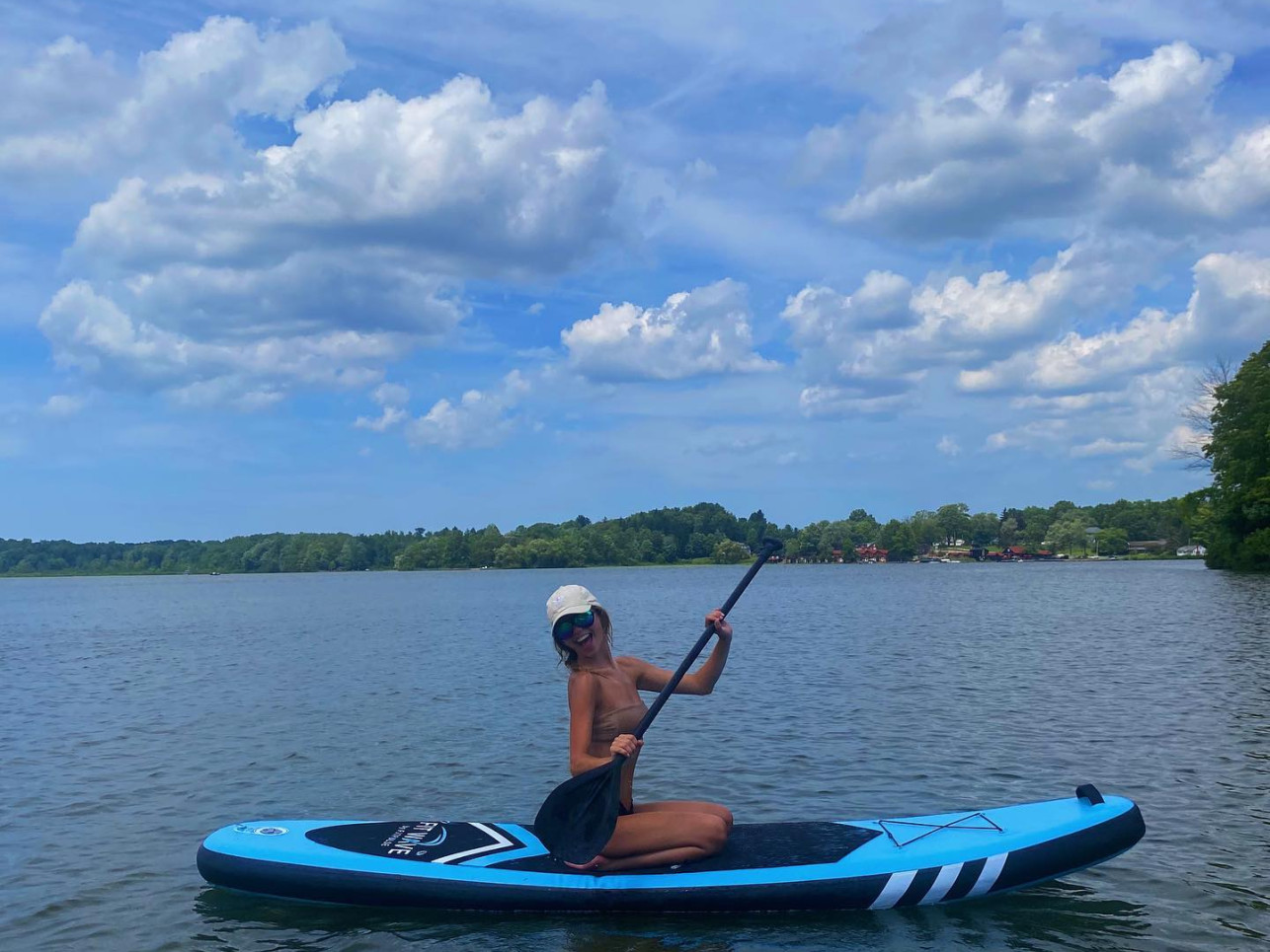 girl paddle boarding on Edinboro Lake credit hannahwolfe3 1