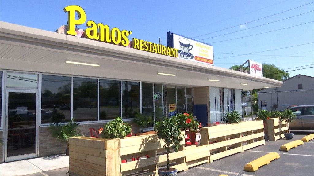 Panos outside patio